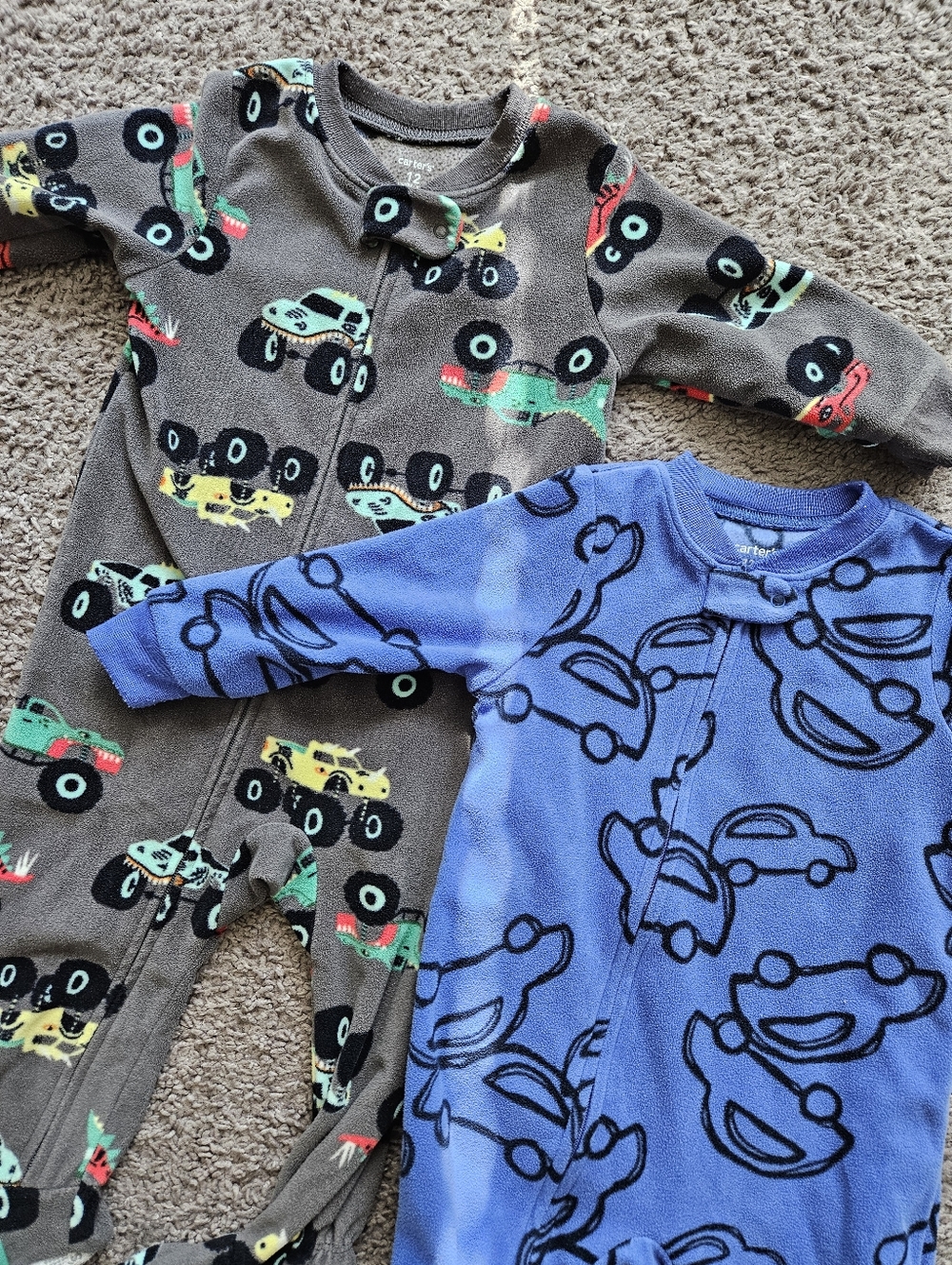 Baby Boy Fleece Sleepers 12 Months